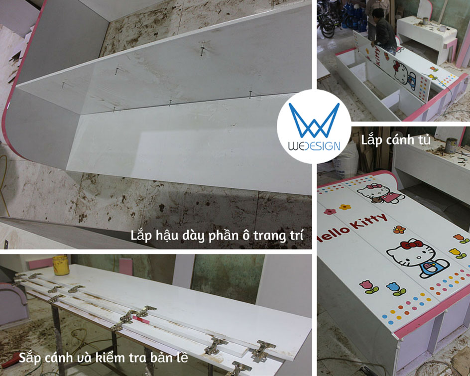 Album hướng dẫn chị Hường Châu lắp đặt tủ Kitty