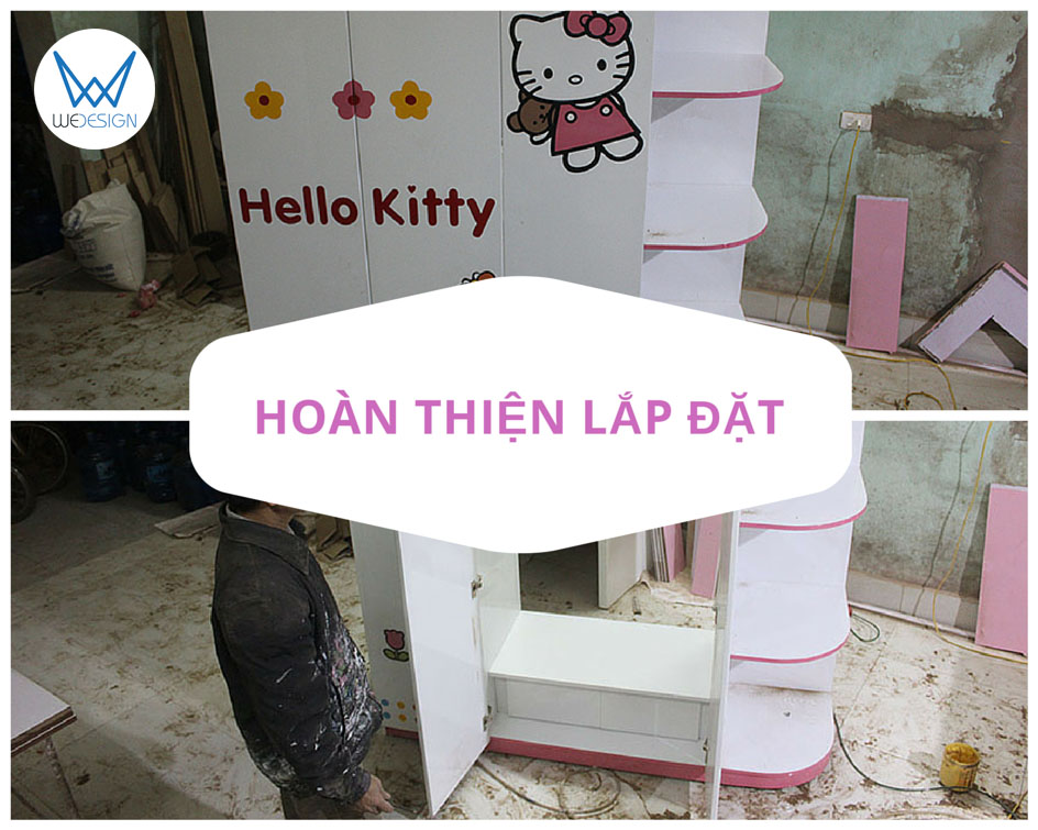 Album hướng dẫn chị Hường Châu lắp đặt tủ Kitty