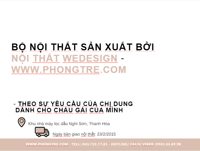 Album bộ nội thất phòng ngủ Teens girl trang trí bướm xinh