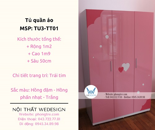 Album phòng ngủ con gái anh Sơn chủ đề trái tim 