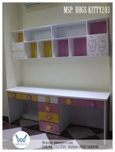 Bàn học đôi Mèo Hello Kitty và Thỏ My Melody