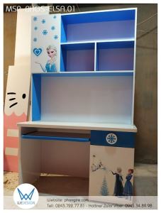Bàn học liền giá sách Công chúa băng giá Elsa