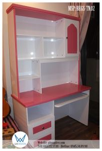 Bàn học liền giá sách form thiết kế Royal BHGS-TN.02