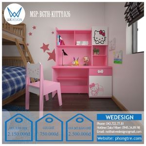 Bộ bàn ghế học sinh tiểu học Hello Kitty BGTH-KITTY.026