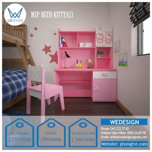 Bộ bàn ghế học sinh tiểu học Hello Kitty BGTH-KITTY.023