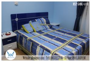 Giường 4 ngăn kéo trang trí ký tự @