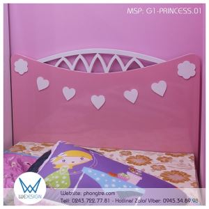 Giường ngủ bé gái vương miện công chúa G1-PRINCESS.01