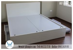 Giường 4 ngăn kéo 1m6 màu trắng G4NK-K.01