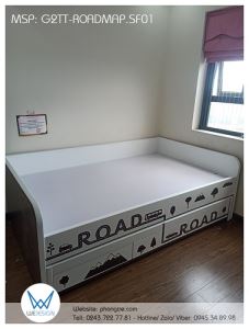 Giường tầng thấp kiểu sofa trang trí lộ trình ô tô