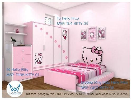 3D nội thất Hello Kitty anh Tấn đưa yêu cầu Wedesign đóng theo