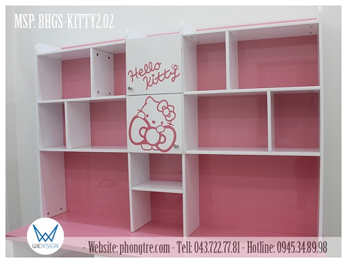 Kệ sách của bàn học đôi Hello Kitty MSP: BHGS-KITTY2.02