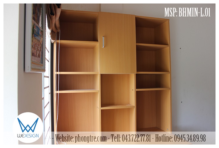 Chi tiết kệ sách của bàn học sinh MSP: BHMIN-L.01