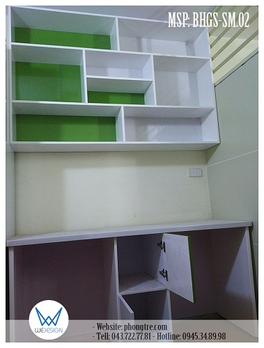 Kết cấu thiết kế công năng của bàn học đôi MSP: BHGS-SM.02