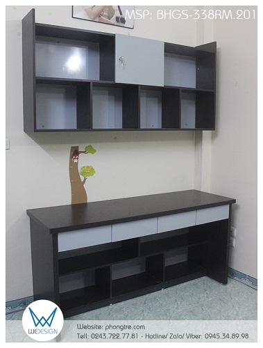 Bàn đôi vân gỗ óc cho của chị Linh và bé