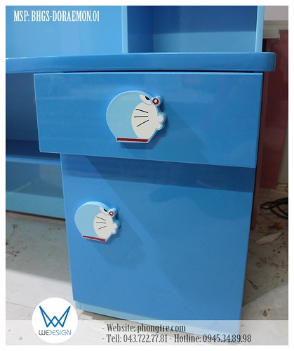 Chi tiết tay nắm ngăn kéo và cánh tủ hình Doraemon