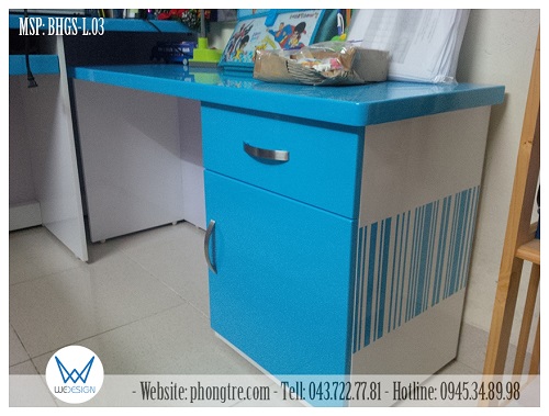 Bàn học thẳng của hệ bàn học góc đa năng MSP: BHGS-L.03