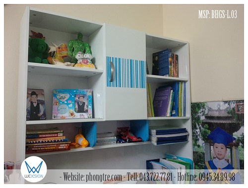 Giá sách của hệ bàn học góc đa năng MSP: BHGS-L.03
