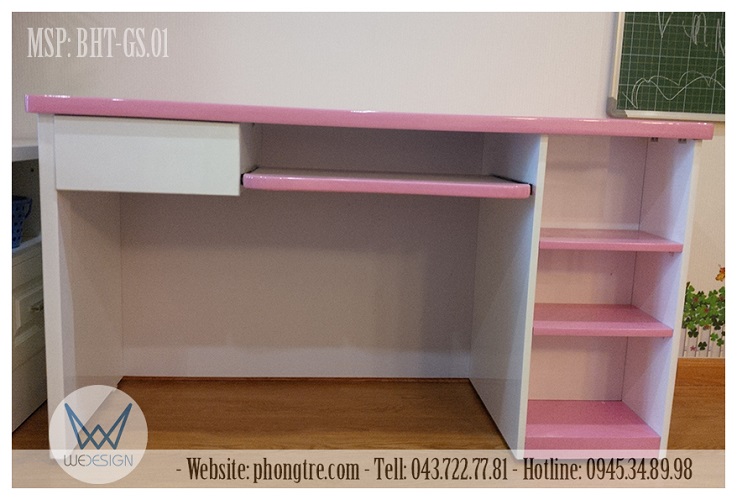 Bàn học sinh thẳng MSP: BHT-GS.01 thiết kế công năng tiện lợi cho học sinh