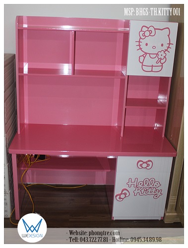 Bàn học tiểu học Hello Kitty BHGS-TH.KITTY001