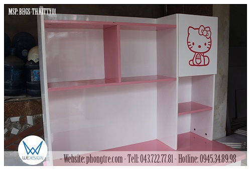 Giá sách của bàn học tiểu học Hello Kitty MSP: BHGS-TH.KITTY01