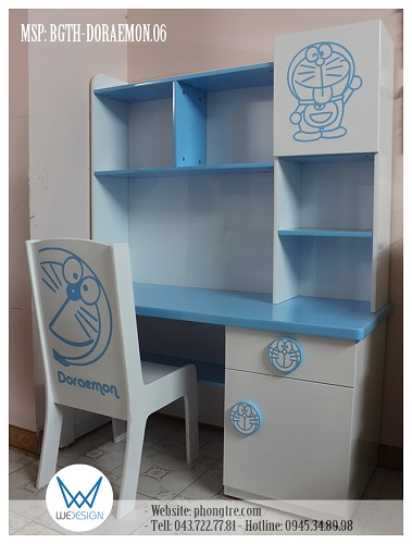 Bộ bàn ghế học sinh tiểu học trang trí Doraemon BGTH-DORAEMON.06