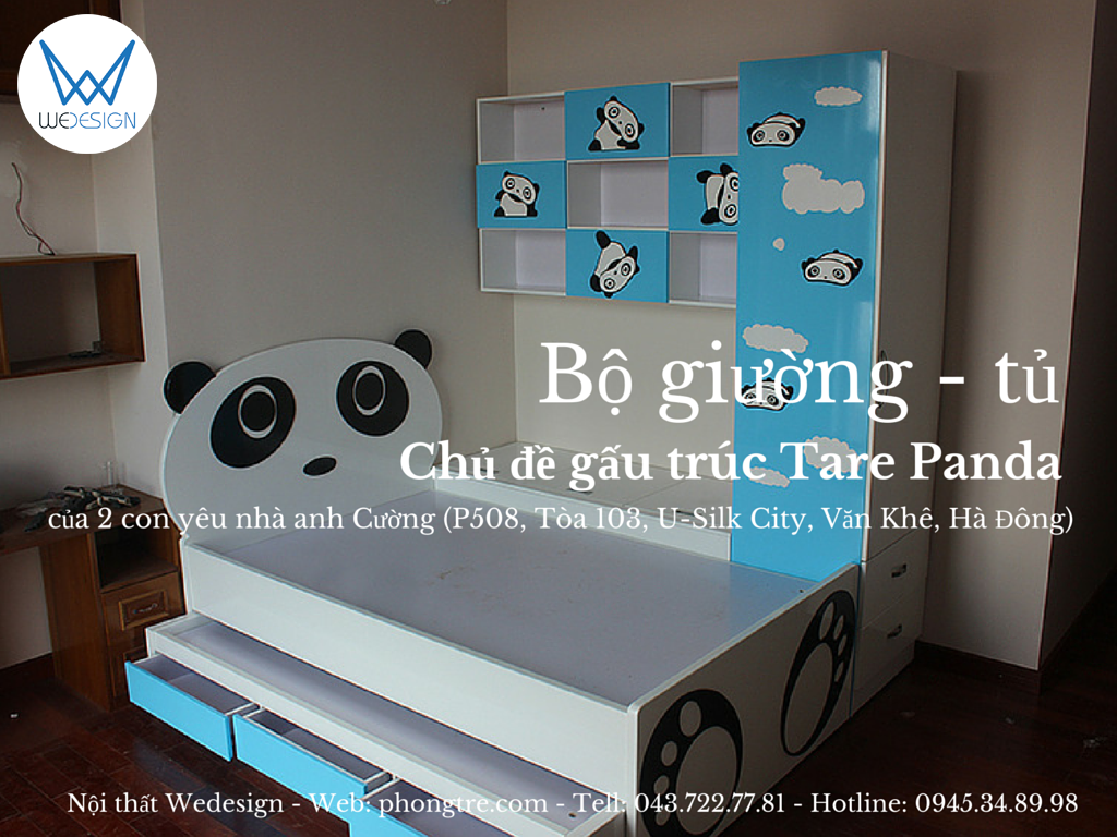 Album bộ giường tủ Gấu trúc Tare Panda nhà anh Cường