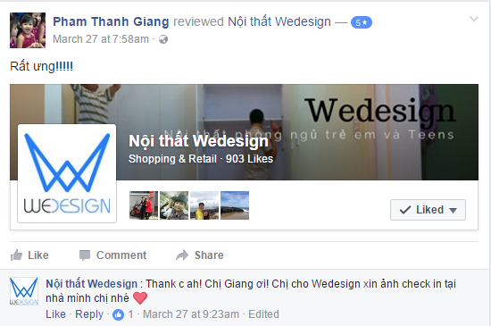 View đánh giá về mẫu giường tầng thấp của 2 bé Hipp và Chip mà chị Giang dành cho Wedesign