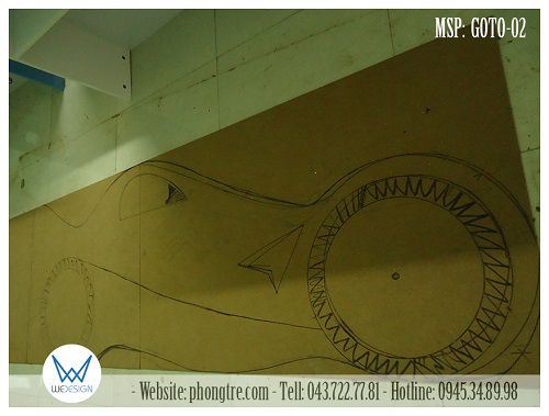 Phôi mộc của giường ô tô đua của Tí và Mè do chú thợ cả của Wedesign phác họa