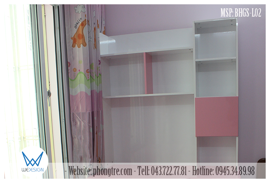 Bàn học góc liền giá sách MSP: BHGS-L02