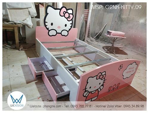 Hộc 2 ngăn kéo được làm riêng cho kết cấu vuông vắn và như vậy ngăn kéo sử dụng bền hơn