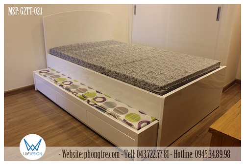 Giường tầng thấp MSP: G2TT-02.1 kéo ra ở vế trái của thành giường