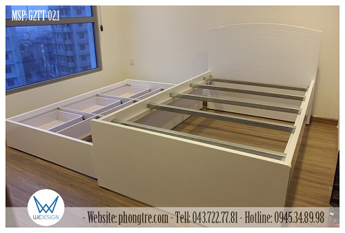 Kết cấu giường 2 tầng thấp G2TT-02.1 kích thước 1m2