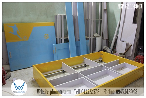 Kết cấu khung giường tầng dưới của giường tầng thấp chủ đề bóng đá MSP: G2TT-BD.03
