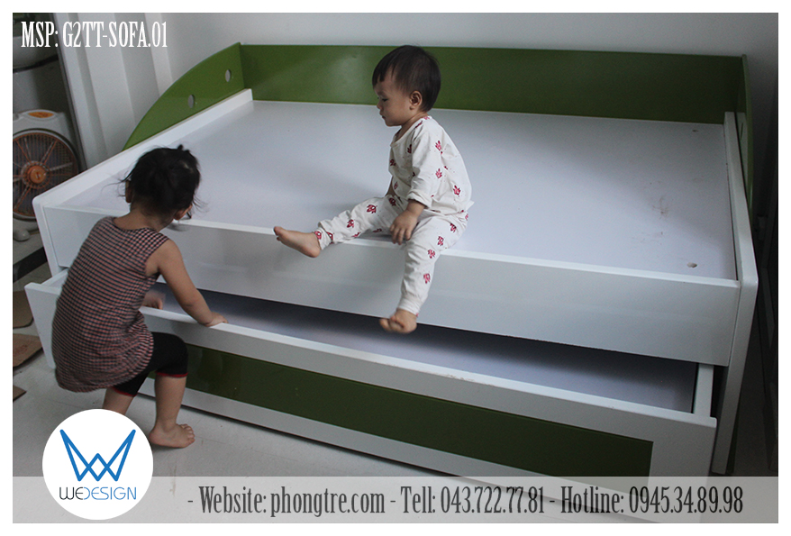 Giường tầng thấp kiểu sofa