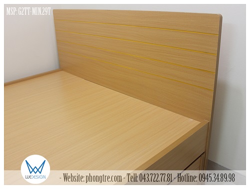 Mẫu thiết kế đầu giường đơn giản, các góc soi bo tròn an toàn cho trẻ nhỏ