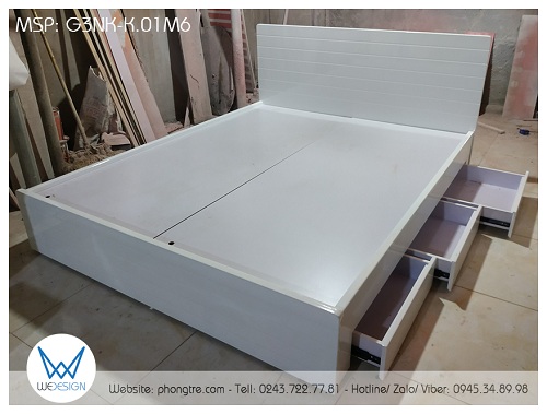 Mỗi tấm dát đều khoan lỗ nhấc dát để thuận tiện cho việc nhấc dát lên khi vệ sinh gầm giường