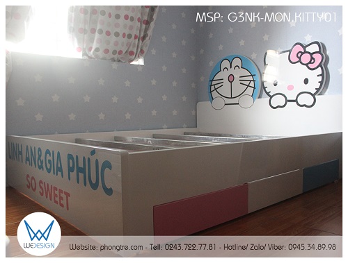 Giường sử dụng thang giường làm bằng kẽm hộp vuông 4cm, dày 1.1 ly