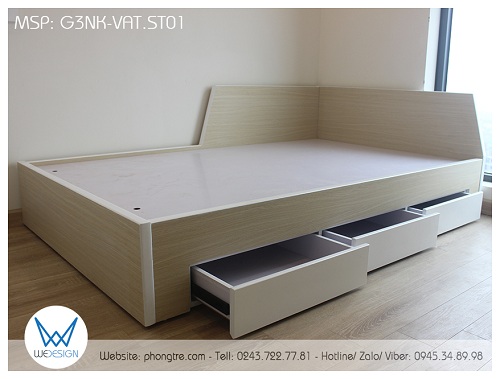 Ngăn kéo sử dụng kỹ thuật soi móc tay âm cho cạnh dưới của ngăn kéo
