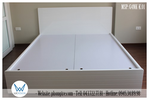 Giường 4 ngăn kéo G4NK-K.01 kích thước 1m6x2m, sử dụng 2 tấm dát phản
