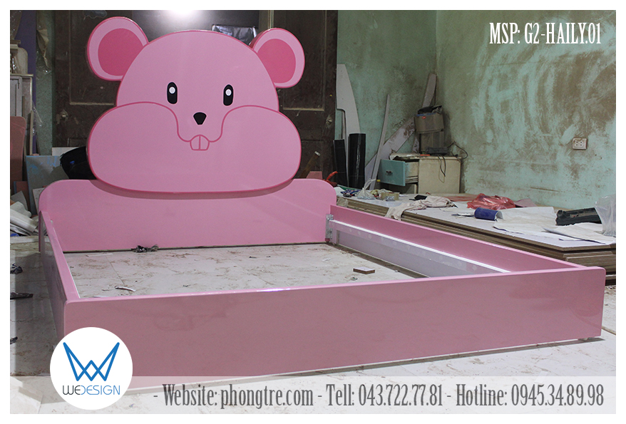 Giường ngủ tạo hình Hải Ly dễ thương