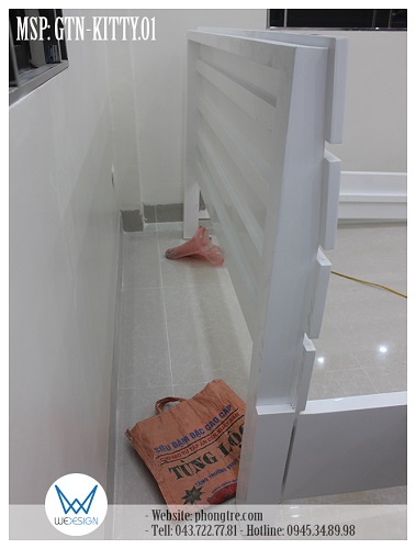 Kết cấu khung đầu giường gỗ tự nhiên Helo Kitty GTN-KITTY.01
