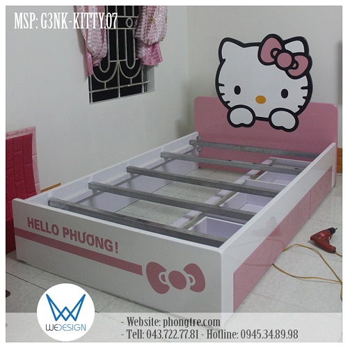 Kết cấu khung giường 3 ngăn kéo MSP: G3NK-KITTY.07