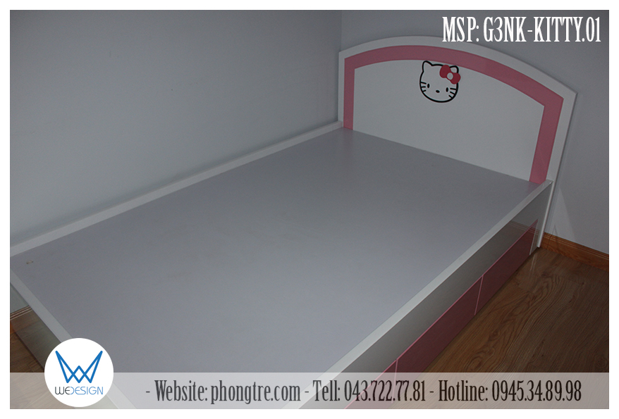 Giường Mèo Hello Kitty có 3 ngăn kéo