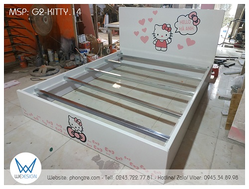 Thang giường làm bằng thanh kẽm hộp vuông 4cm, dày 1.1 ly