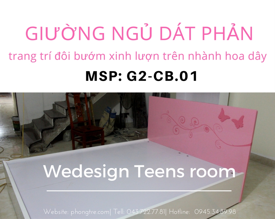 Video giường ngủ Teens girl trang trí đôi bướm và hoa dây