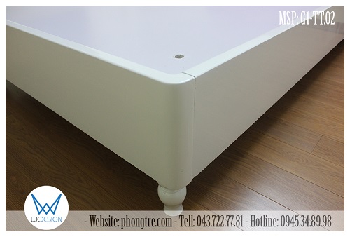 Chi tiết đầu thấp giường ngủ MSP: G1-TT.02 và chân tăng của giường 