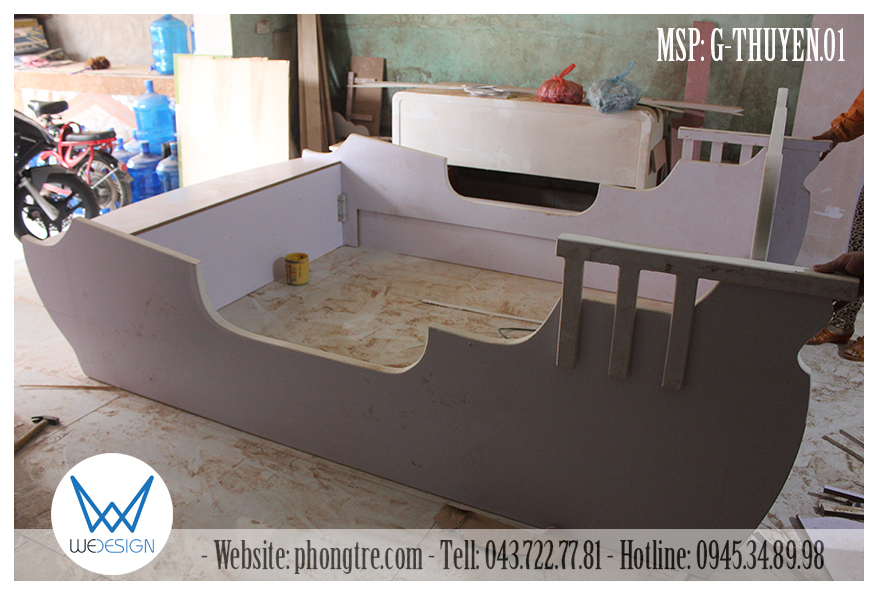 Phần mộc của giường thuyền MSP: G-THUYEN.01