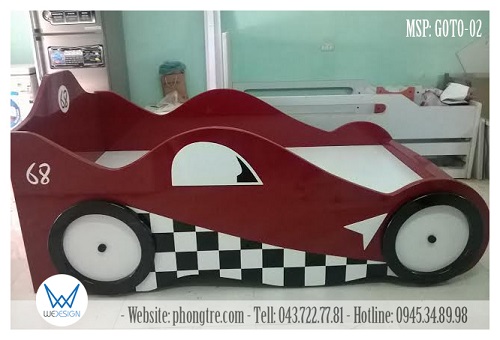 Giường ô tô đua màu đỏ của Mè - View phần thân xe