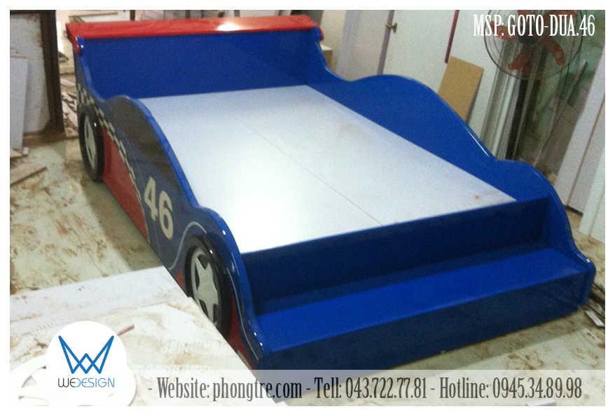 Giường ô tô đua mang số hiệu 46 phong cách