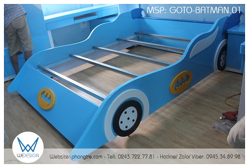 Thang giường làm bằng thanh kẽm hộp 40x40mm đỡ tấm dát phản MDF của giường ô tô Batman GOTO-BATMAN.01
